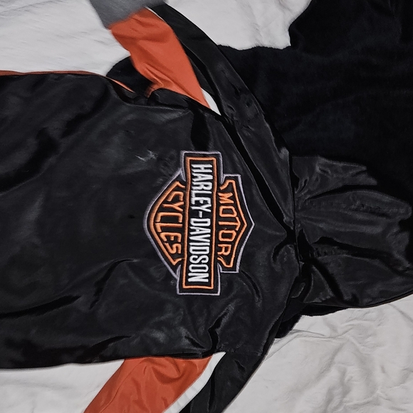 Size 10 Boys Harley Davidson 2 way reversible coat - Picture 2 of 4